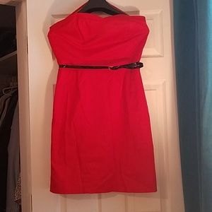 H&M Red Strapless Dress